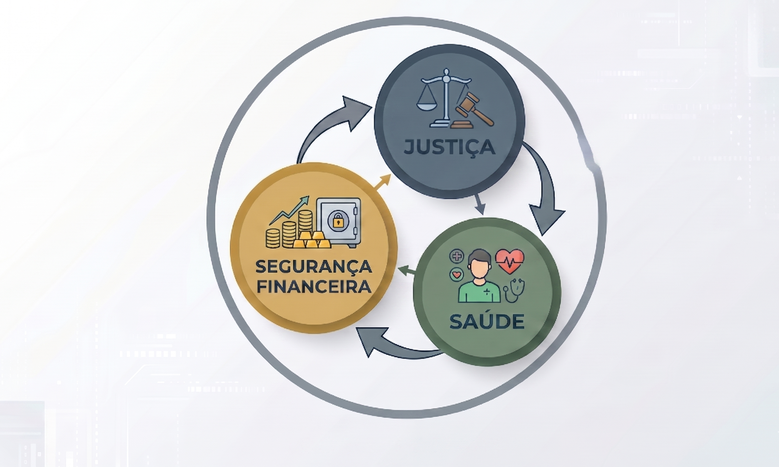 Justiça, Saúde e Segurança Financeira